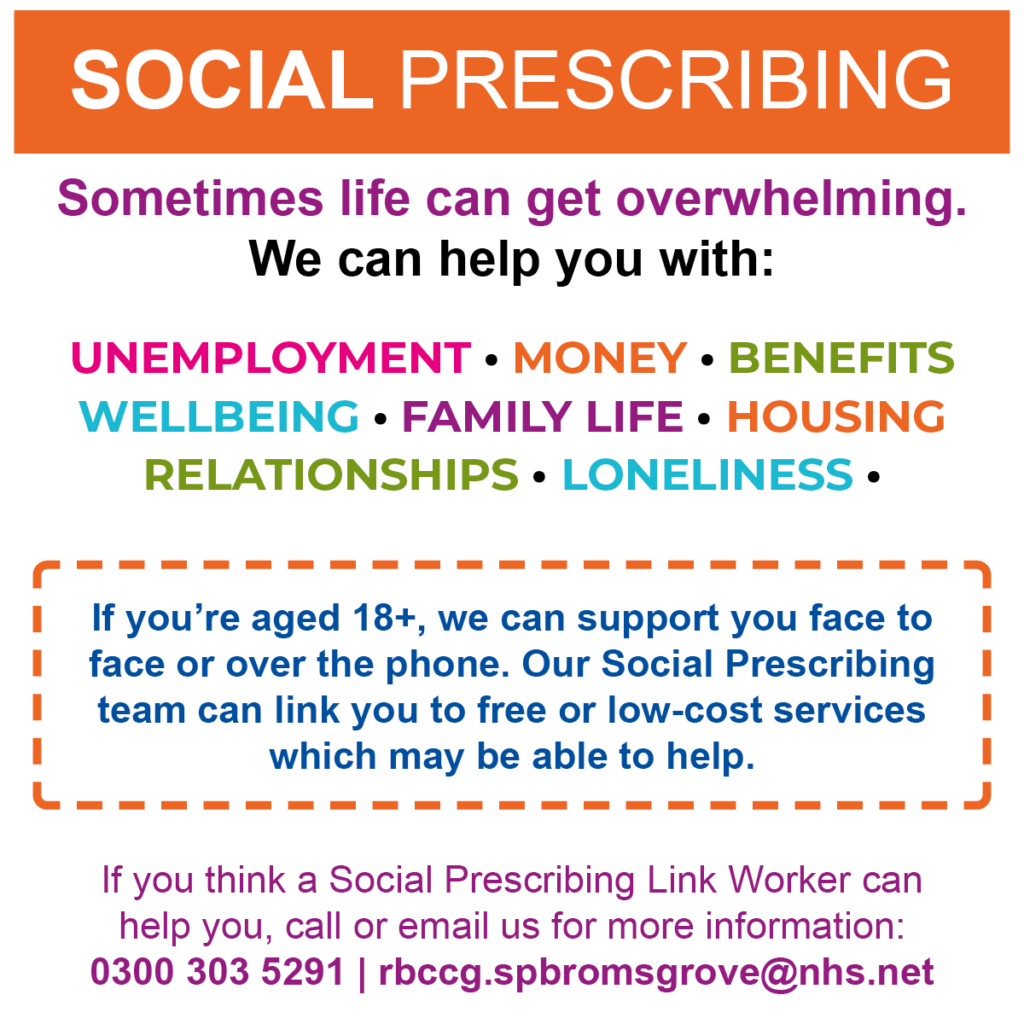 Poster with the same text about social prescribing